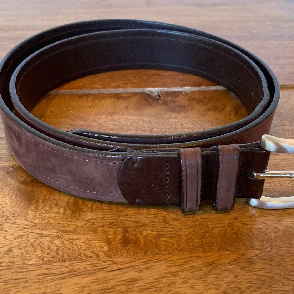 Daniel Cremieux Men's Brown Suede Leather Belt‎ Size 40